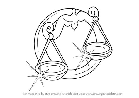 Step By Step How To Draw A Libra Zodiac Sign