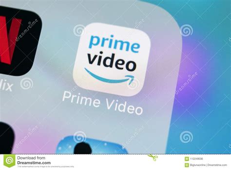 Amazon Prime Video Application Icon On Apple Iphone X Screen Close Up
