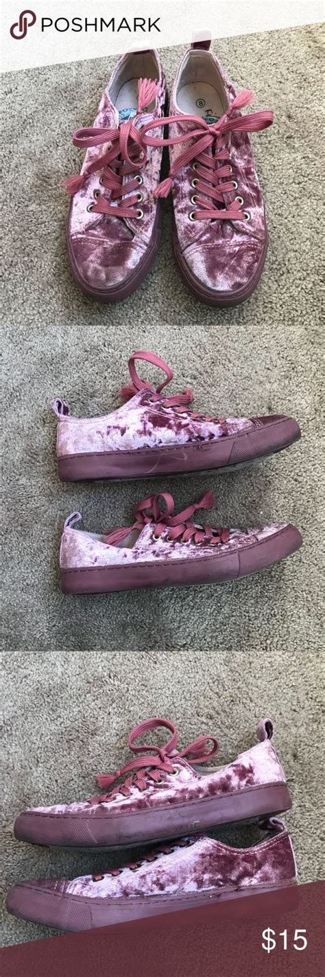 Pink Crushed Velvet Sneakers
