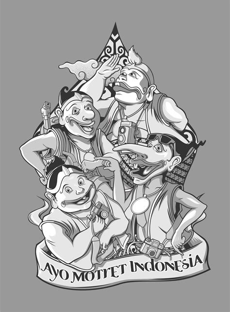 Illustration about wayang punakawan clowns character, indonesian traditional shadow puppe theatre of ramayana and mahabarata in java. "Punokawan" Central Java, Indonesian Carakter | Seni ...