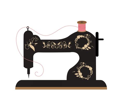 Sewing Machine Retro Clipart Sewing Machine Drawing Vintage Sewing