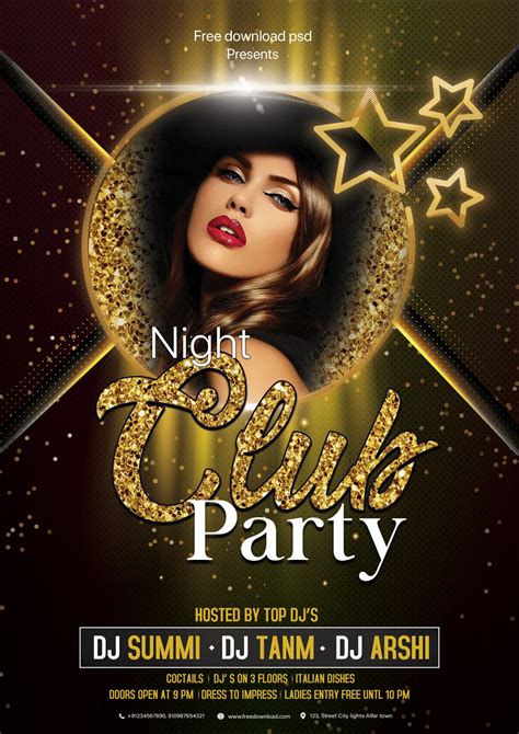Club Night Party Free Psd Flyers Template Psdflyer