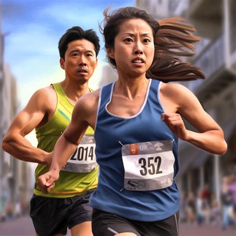 Premium Ai Image Race Between A Marathon Runner And A Sprinter Man