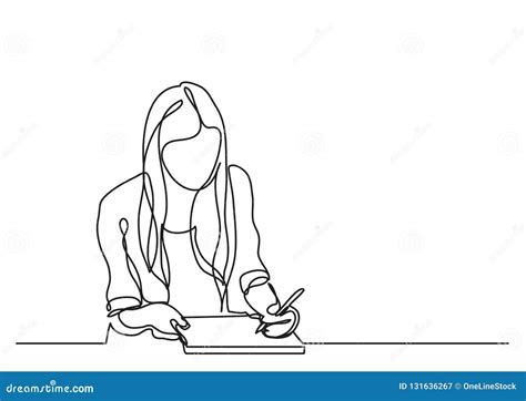 Continuous Line Drawing Student Stock Illustrations 1476 Continuous