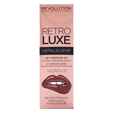 Revolution Retro Luxe Metallic Lip Kit Worth It X 3