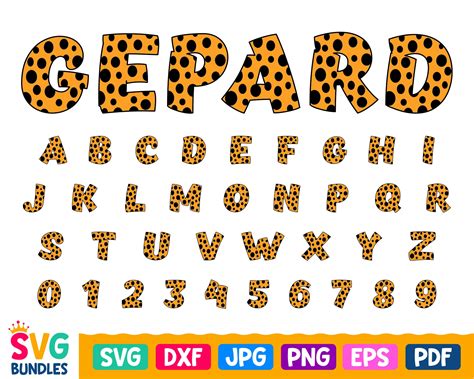 Cheetah Font Svg Cheetah Letters Svg Numbers With African Etsy