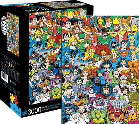 A massive 3000 piece puzzle. DC Comics Line Up, 3000 Pieces, Aquarius | Puzzle Warehouse