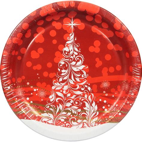 Artstyle Holiday Glimmer Red Paper Plates Inch Count Red Paper Plates Red Paper