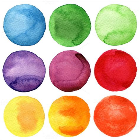 20 Watercolor Circle Textures Watercolor Textures Design Trends