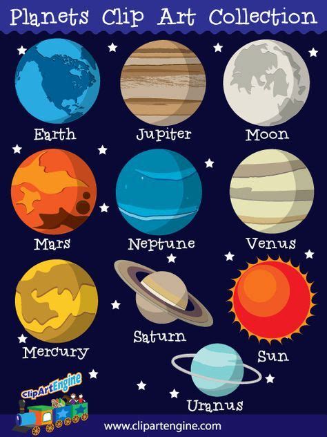 Planets Clip Art Collection For Personal And Commercial Use Solar