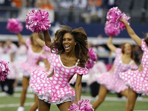 Photos Nfl Cheerleaders Wear Pink For Breast Cancer Awareness Mo