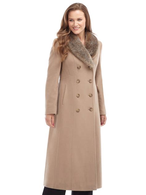 With a very competitive price. Precis petite Long Camel Wool Coat in Natural | Lyst