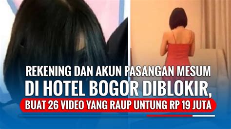 Rekening Dan Akun Pasangan Mesum Di Hotel Bogor Diblokir Buat 26 Video Yang Raup Untung Rp 19