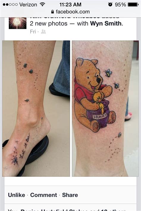 Kims Winnie The Pooh Tattoo With Let It Bee Bees Winnie The