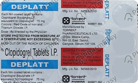 Deplatt 75 Mg Tablet 15 Uses Side Effects Price And Dosage Pharmeasy