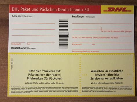 Dhl adressaufkleber zum ausdrucken : Post Warensendung mit Päckchenschein bechriften? (DHL ...