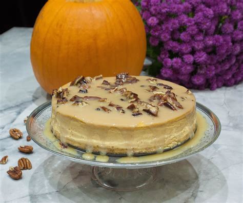 pumpkin cheesecake with maple syrup and pecans recipe pumpkin cheesecake baked dishes