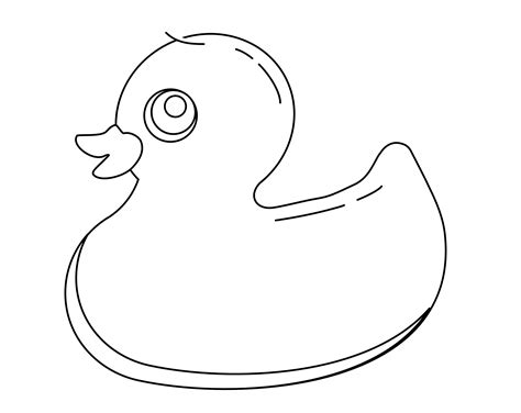 20 Rubber Duck Outline Drawing Homecolor Homecolor