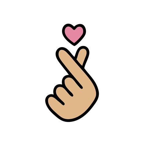 Emoji 7 Love Sign Korean Language Silhouette Digital Svg Etsy