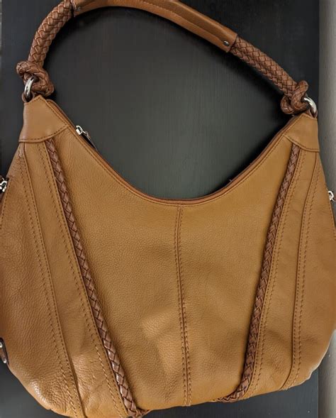 Tignanello Brown Leather Large Shoulder Saddle Hobo Bag Purse Tote Ebay