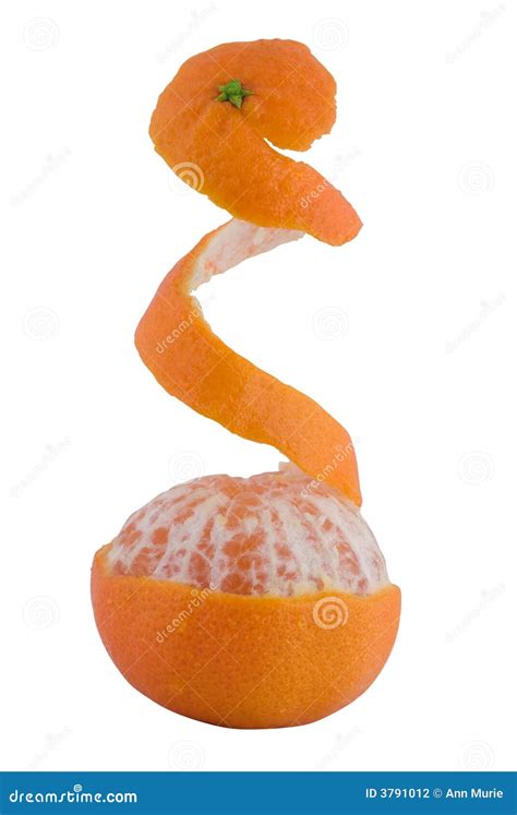 Partially Peeled Tangerine Stock Photo Image Of Clementine 3791012