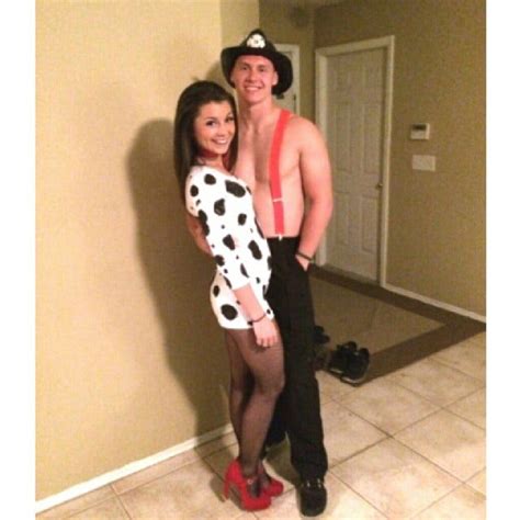 Dalmatian And Firefighter Cheap Diy Couples Halloween