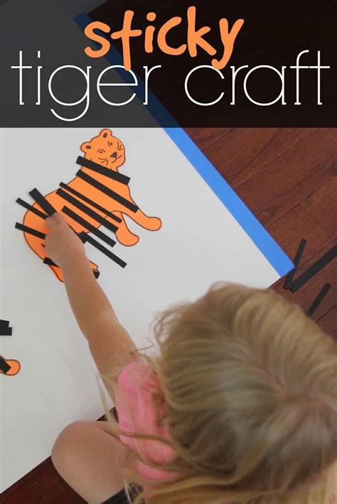 Sticky Tiger Craft For Kids Toddler Approved