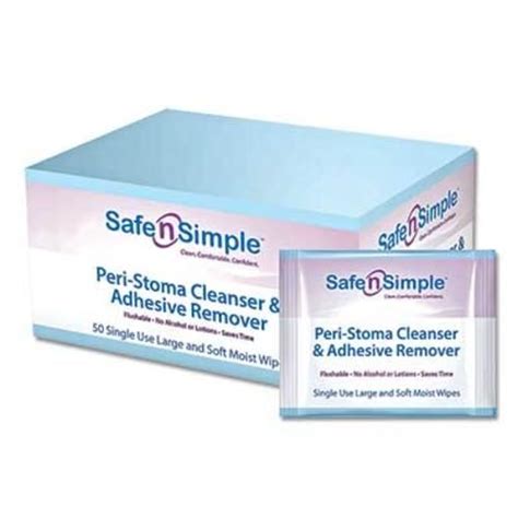 Peri Stoma Cleanser And Adhesive Remover 50box Individual Wipes