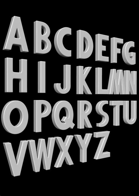 You can print these 3d models on your favorite 3d printer or render them with your preferred render engine. Alphabet 3D Model by Vegarian | Interior design living ...