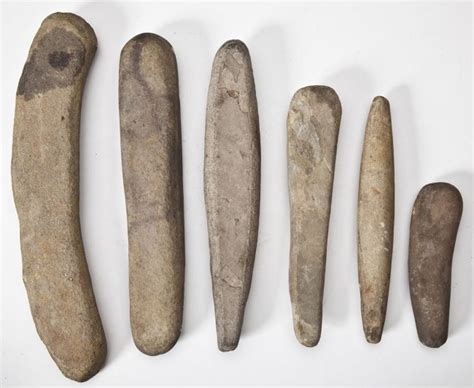 6 Native American Stone Tools Lot 234