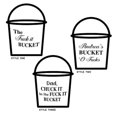 Personalised Fuck It Bucket By The Letteroom