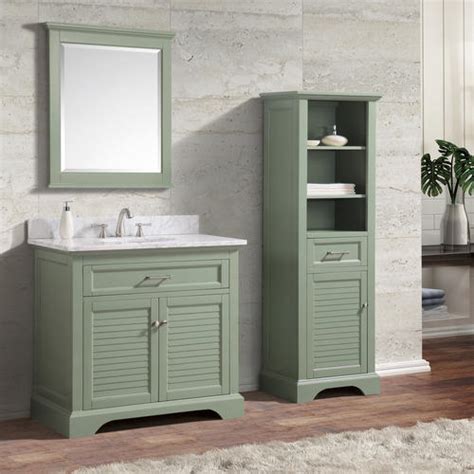 The answer to your bathroom remodel quest is made simple with the deborah collection, which is crafted for uncompromising function as well as form. Avanity Colton 36"W x 21-1/2"D Basil Green Bathroom Vanity ...