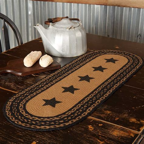 Farmhouse Star Jute Tablerunner 36 Inch With Stars The Weed Patch