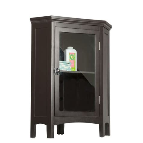 Elegant Home Fashions Madison Avenue Dark Free Standing Corner Cabinet