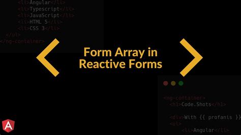 Angular Reactive Forms Learn How To Use The Formarray Youtube