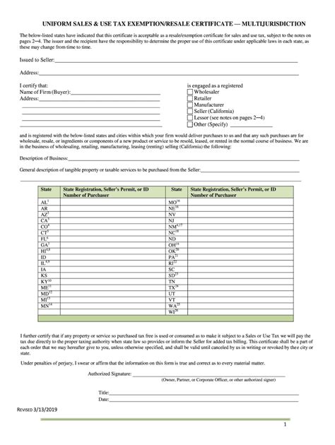 Sales Use Tax Exemption Form Fill Out And Sign Online Dochub