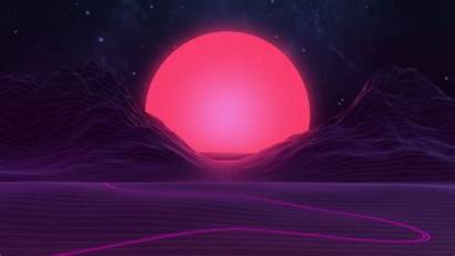 Neon 80s Sunset Wallpapers Wallpaperplay