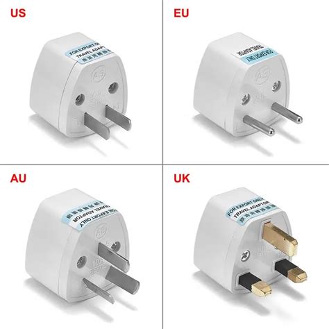 Portable Uk Eu Us Au To Eu European Power Socket Plug Adapter Travel