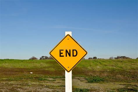 The End Sign Stock Photo Image Of Dead Blue Street 12835668