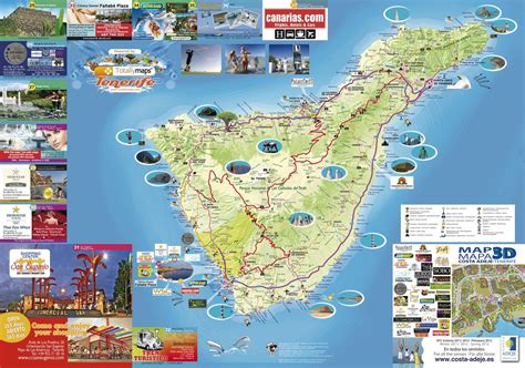 Tenerife Mapa Lugares De Interes Tourist Map Tourist