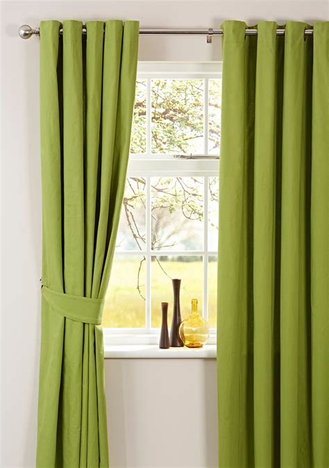 Green Cotton Fully Lined Canvas Style Eyelet Curtains Dealbuyer Uk Ltd