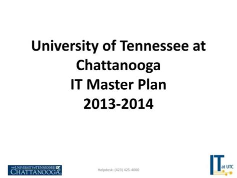 ppt university of tennessee at chattanooga it master plan 2013 2014 powerpoint presentation