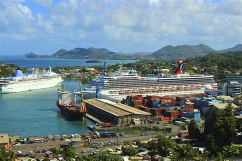 Cruise Ship In Castries St Lucia Caribbean Editorial Stock Image