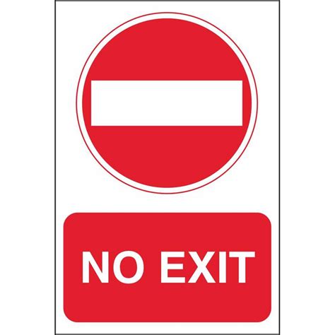 No Exit Signs Prohibitory Car Park Safety Signs Ireland
