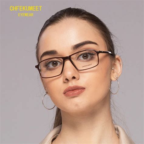 Chfekumeet Square Glasses Frames For Women Prescription Eyeglasses Ladies Vintage Spectacles