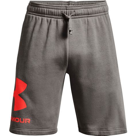 Under Armour Mens Rival Fleece Large Logo Shorts 10 In Academy