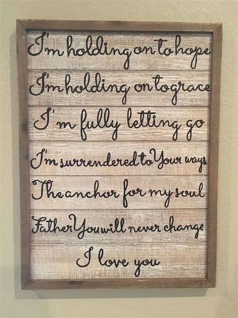 Anchor Lyrics Wooden Sign Wooden Signs Love You Lyrics