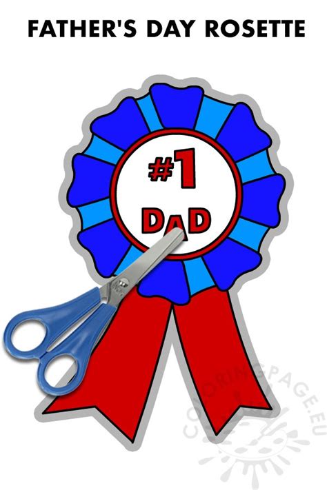 Fathers day coloring pages pdf. Paper Award Ribbons for Father's Day - Coloring Page