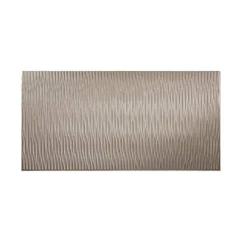 Fasade Dunes Vertical 96 In X 48 In Decorative Wall Panel In Argent