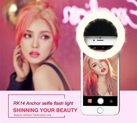 Selfie Ring Light Beauty Selfie Soft Flash Light 36 Led Rechargeable